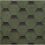 Гибкая черепица Docke коллекция Сота, м2, цвет Зелёный